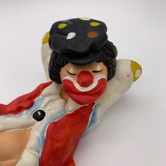Annette Little ENESCO Imports Ceramic Hobo Clown Door Stopper/Wall/Furniture Art - Picture 9 of 16